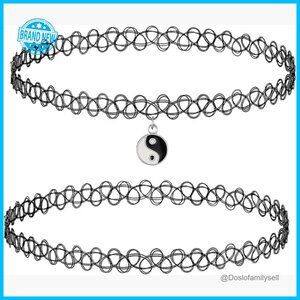 Stretchy Elastic Choker Necklace Y2K Retro 90s Fashion Butterfly Charm